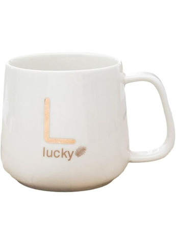 Керамическая чашка с подогревом, объем 350 мл, Белая Lucky (315482933)