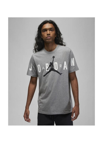 Сіра футболка чоловіча air stretch t-shirt grey dv1445-091 Air Jordan