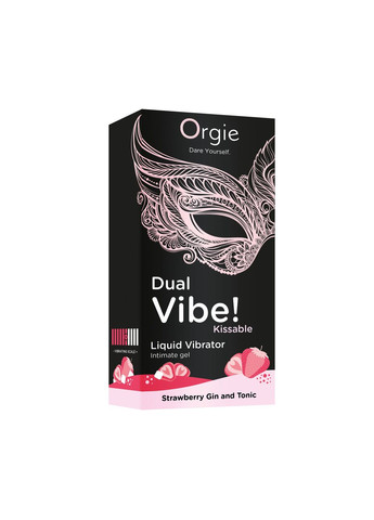 Жидкий вибратор Dual Vibe! Strawberry Gin & Tonic Kissable Liquid Vibrator, 15 мл - CherryLove Orgie (366962501)