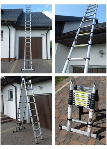 Драбина трансформери алюмінієві розкладна висота 4.4 м (2104618749) No Brand (367056666)