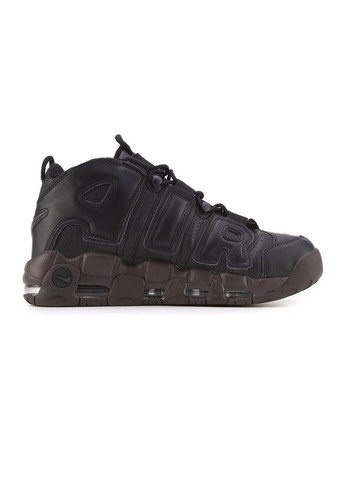 КРОССОВКИ ЖЕНСКИЕ NIKE AIR MORE UPTEMPO BLACK BROWN НАЙК АИР МОР АПТЕМПО No Brand чёрные демисезоны (367176871)