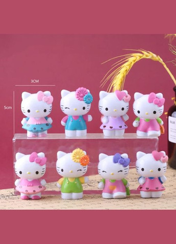 Привет Китти фигурки Hello Kitty Хэллоу Китти детские игрушки 8 шт 5 см Shantou (282960007)