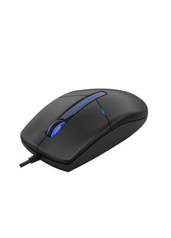 Мышь N-530S (Black) проводная бесшумная USB, синяя подсветка, 1200 dpi, черная A4Tech (356493941)