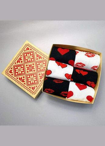 Комбіновані бокс чоловічих шкарпеток 40-45 на 6 пар у подарунковій коробці Vakko (307009074)