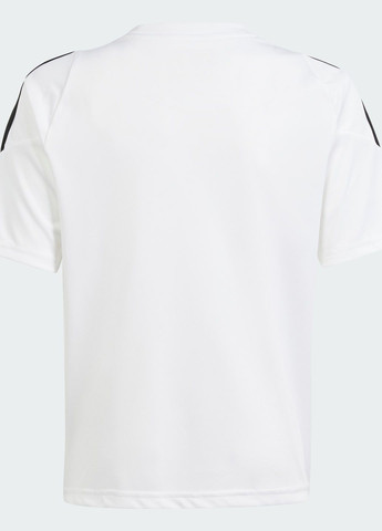 Белый демисезонный спортивный лонгслив adidas с логотипом