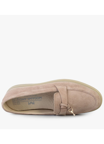 ModaMilano Туфлі лофери жіночі бренду 8200685_(2) бежевий з натуральна замша, україна — демісезон (324259410)