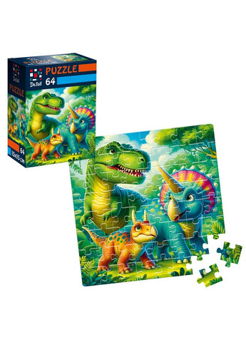 Пазлы De.tail. Доисторические друзья. 64 детали DT1234-08 Vladi toys (366666867)