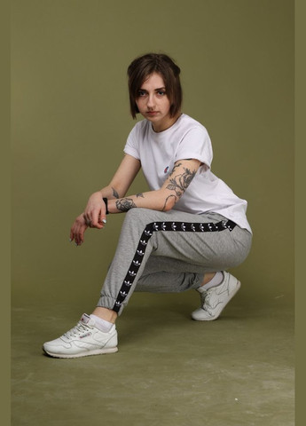 Брюки серые с черным лампасом No Brand (322652558)