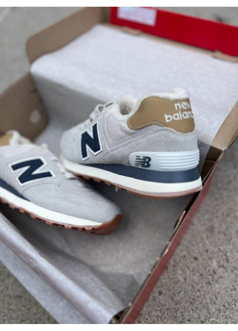 КРОСІВКИ ЖІНОЧІ NEW BALANCE 574 LIGHT GREY WINTER НЬЮ БЕЛАНС 574 No Brand сірі зими (369388862)