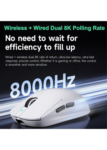 Беспроводная геймерская мышь A7 Ultra, PixArt PAW3950, 42000DPI, Pink, Bluetooth + 2,4G Mchose (370202766)