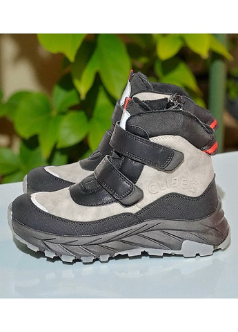 Зимові черевики на овчині для хлопчика, дутики на липучках для хлопчика, зимові хайтопи для хлопця Клібі Clibee (367078842)