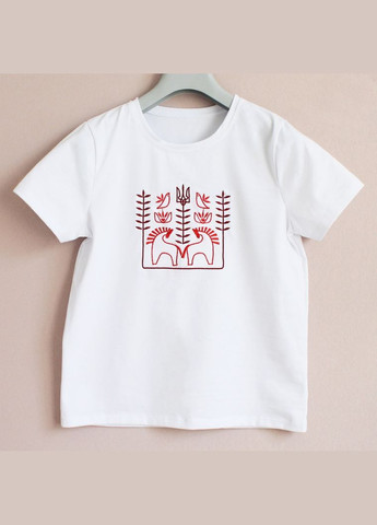 Женская футболка с авторской вышивкой Воля Ladan - (301026535)