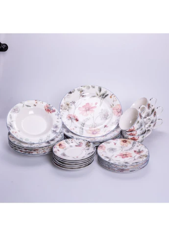 Столовий сервіз з порцеляни Fleur на 6 осіб 30 предметів HP-HK-5 Yiwu (386627302)
