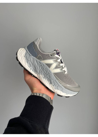 Серые демисезонные кроссовки мужские и женские new balance fresh foam grey white | нью беланс фреш фоам серые No Brand