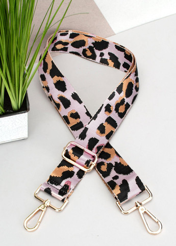 Ремінець для сумки текстильний 38 мм 2625 gold з карабінами леопардовий HandyCover (307355994)