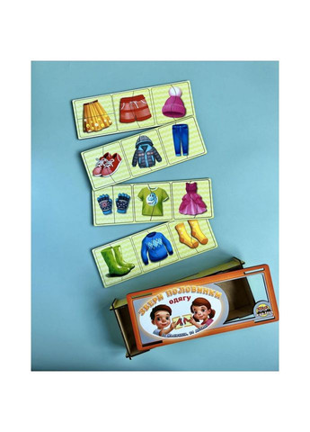 Настольная деревянная игра пазл «Собери половинки одежды» Ubumblebees (365641107)