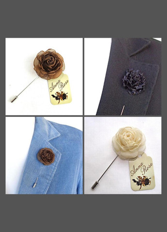 Бутоньєрка квітка ручної роботи на піджак" Рожева гвоздика" No Brand (360768288)