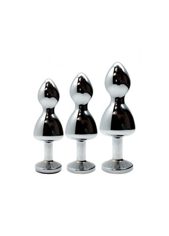 Металлическая анальная пробка Lollypop Double Ball Metal Plug Blue M диаметр 3,1, длина 9,4 с Wooomy (298473337)