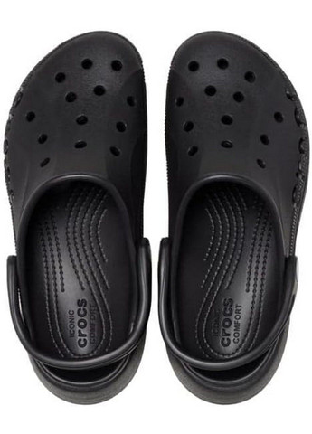 Черные сабо кроксы Crocs на платформе