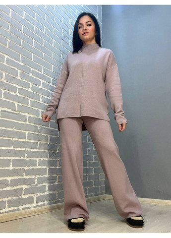 Костюм жіночий De Red 77029 в'язка брюки зі светром оверсайз гудзики one size No Brand (313626289)