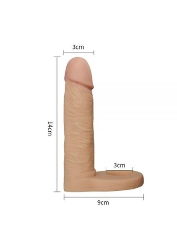 Тілесна насадка для подвійного проникнення The Ultra Soft Double 14 см Lovetoy (383097083)