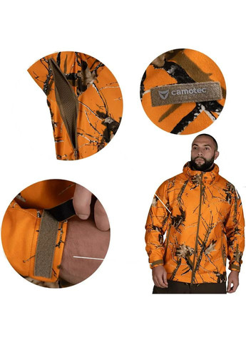 Помаранчева демісезонна куртка rubicon flamewood Camotec