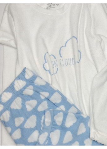 Комбінована зимня флісова піжама (світшот, штани) свитшот + брюки Primark