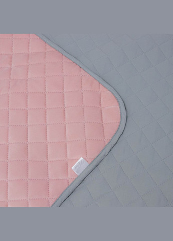 Покрывало 220х240 VeLour Pink and Grey ромб Руно 330.55_Pink and Grey ромб (325486638)