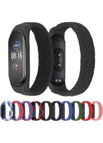 Ремешок Elastic Nylon Style для Xiaomi Mi Smart Band 5/Mi Smart Band 6 Size L Black/Red (706157) BeCover (341490818)