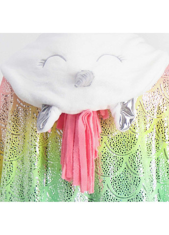 Детское Одеяло-единорог плюшевое длинное с капюшоном и рукавами полотенце для девочки розовый No Brand комбинированный