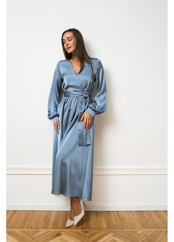 Серое платье меди серого цвета No Brand