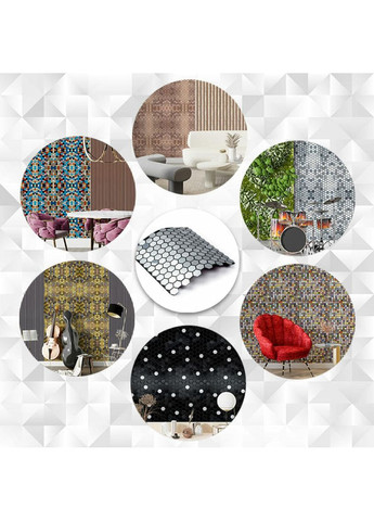 Самоклеящаяся алюминиевая плитка 300х300х3мм Серебряная мозаика с зеркальными вставками SW-00001928 Sticker Wall (360534453)