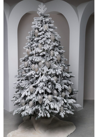 Штучна ялинка лита АНДОРА Засніжена 2.30м з металевою підставкою на 30% пишніша Yalunka Tobi (349451428)
