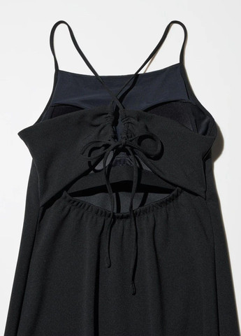 Черное кэжуал платье Uniqlo однотонное