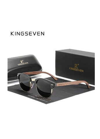 Фирменные солнцезащитные очки Browline из ореховой древесины с поляризованными линзами N5516 DESIGN KINGSEVEN (334016138)