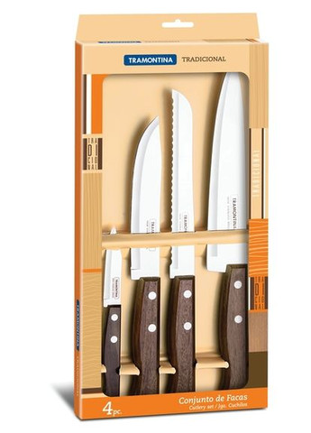 Набор ножей Tradicional 4 предмета (22299/041) Tramontina комбинированные,