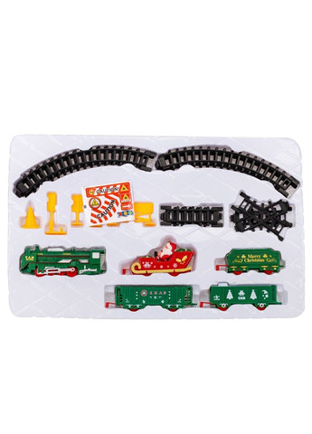 Рождественский паровоз под елку с музыкой Merry Christmas 91 см 25 деталей 119126-002 работа от батареек No Brand (346152585)