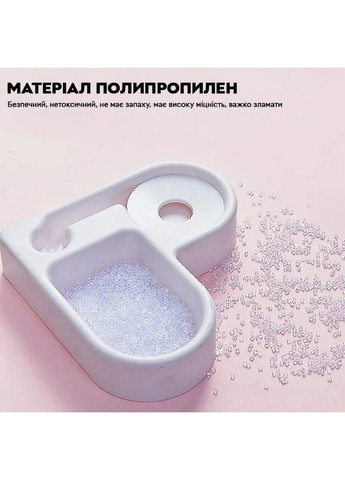 Миска для тварин котів та собак з автоматичною напувалкою 500 мл кутова Semi Line (293420344)