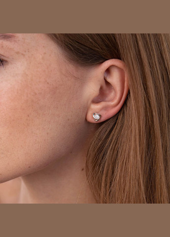 Серебряные серьги - пусеты с фианитами 121625 Oniks (264024689)