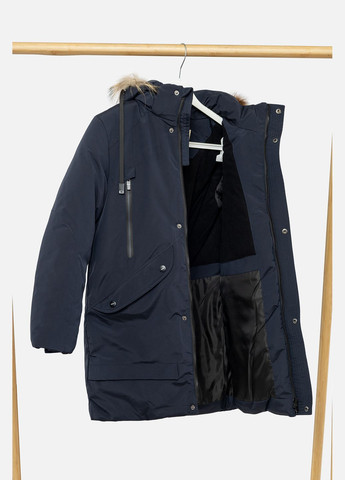 Темно-синя зимня куртка для хлопчика колір темно-синій цб-00221542 YUESHUN