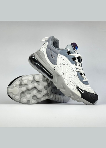 Кросівки жіночі і чоловічі Nike Air Max 270 React x Travis Scott gray| Найк 270 Реакт сірі No Brand сірі демісезони (307288638)