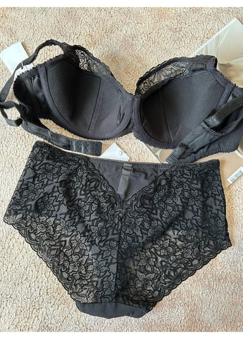 Черный черный комплект нижнего белья на чашку d Lanny Mode