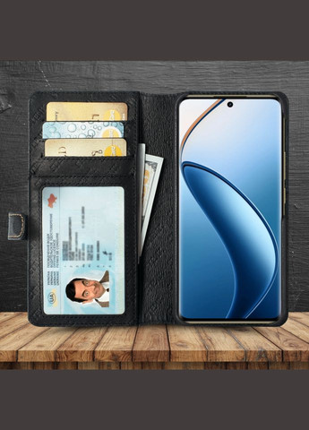 Чехол книжка Premium Wallet для Realme 12 Pro Plus Чёрный (77011) Stenk (294206234)
