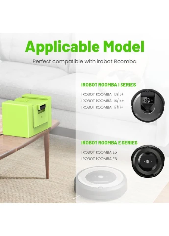 Потужний акумулятор ASUNCELL 4000 mAh для iRobot Roomba (14.4V, Li-ion) — для серій e та i (i3, i4, i7, e5, e6) No Brand (393647280)