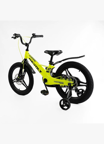 Велосипед REVOLT двоколісний магнієва рама 18 дюймів з додатковими колесами Жовтий (MG-18340) Corso (316259366)