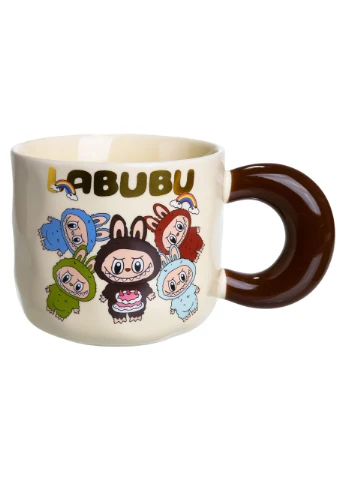 Чашка порцелянова Labubu 400 (мл) подарункова кружка прикольна чашка для дітей на подарунок FM-21A Yiwu (377037646)