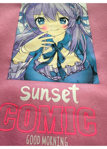 Худі для дівчини утеплене G11288-1 Sunset Comic рожевий Grace (366971323)