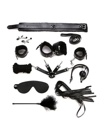 Набір бдсм фетиш чорний Mr. GREY BDSM 11 в 1 Чорний (Садо мазо Must Have collection) No Brand (303886278)