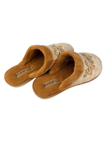 Бежевые домашние тапочки женские бежевые 212 Белста