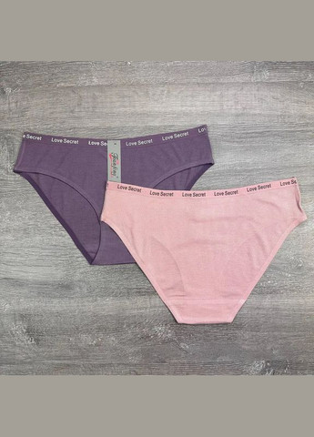 Женские бесшовные трусы из хлопка и вискозы с логотипом Love Secret No Brand Сліп (338221304)